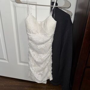 Honey and Rosie White Lace Mini Dress